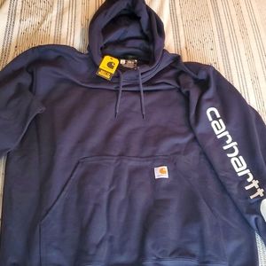 Carhartt Hoodie Navy blue sz Large new with tags